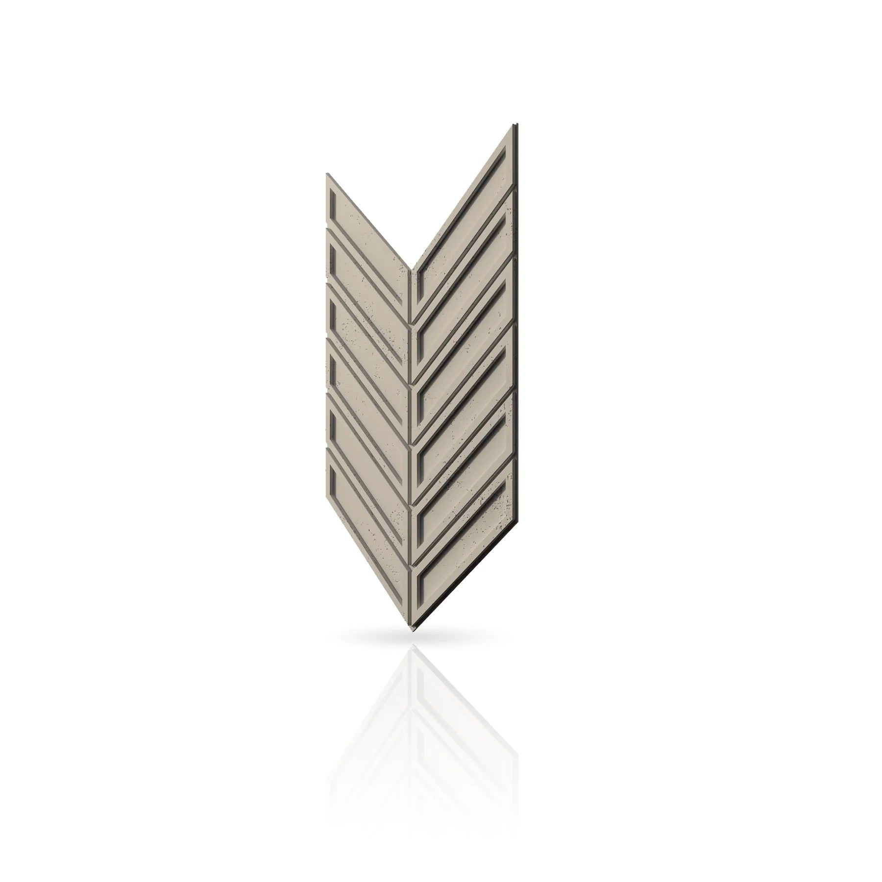 Concrete Cladding - HERRINGBONE BOLD Wall Panels colour swatch on white background DecorMania.eu
